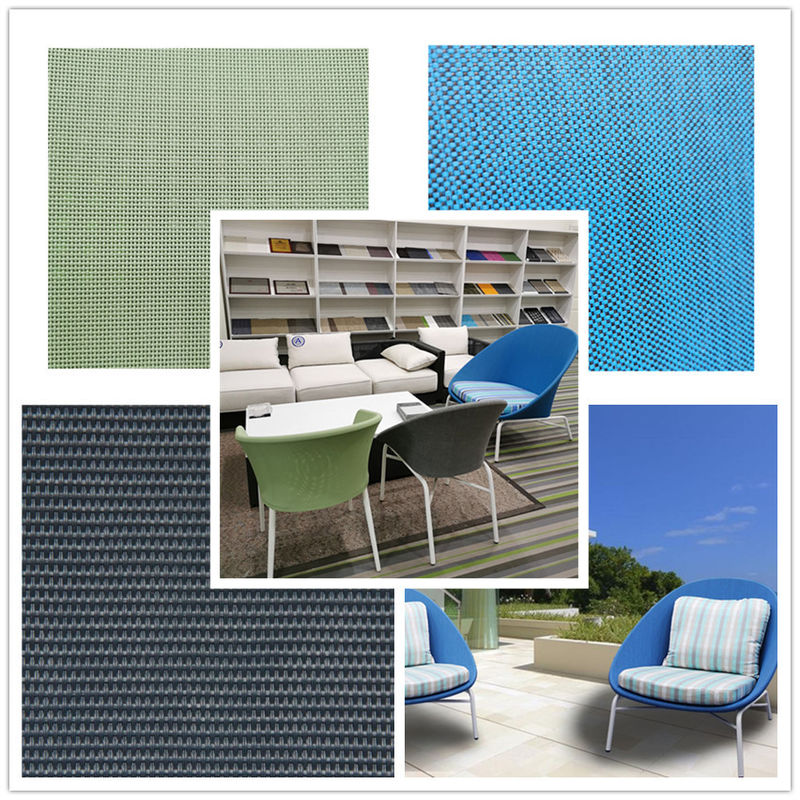 Tessuto di maglia resistente UV amichevole del PVC di Eco/tessuto di maglia sedia di giardino fornitore